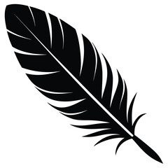 Obraz premium turkey feather vector silhouette design