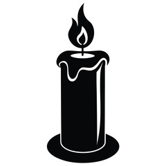 candle vector silhouette design