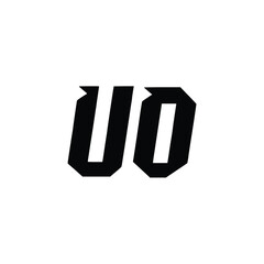 UO monogram logo design letter text name symbol monochrome logotype alphabet character simple logo