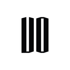 UO monogram logo design letter text name symbol monochrome logotype alphabet character simple logo