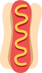 Hot Dog Simple Illustration