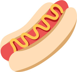 Hot Dog Simple Illustration