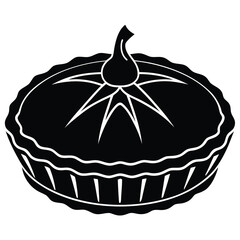 pumpkin pie vector silhouette design