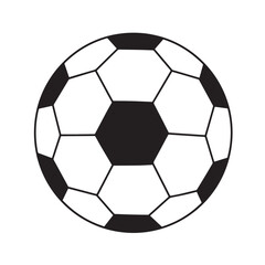 Fototapeta premium Vector Soccer Ball Icon on White Background