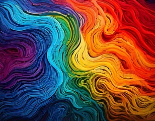 Abstract rainbow swirls