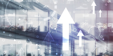 Business market growth, investments and financial concept. Progress or development concept....