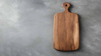 Wooden Cutting Board on Gray Concrete Background &mdash; E-commerce Kitchen Product