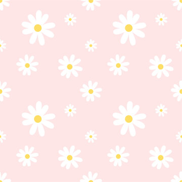 cute daisy seamless floral pattern