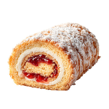 Traditional british jam roly-poly dessert png