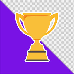 Bright Golden Trophy Award Design Symbolizing Victory, Success, and Elite Achievement for Competitions, Celebrations, and Top Accomplishments