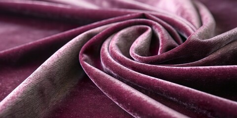 Luxurious velvet texture showcases deep hues and an inviting softness inviting touch and exploration in an artistic close-up display