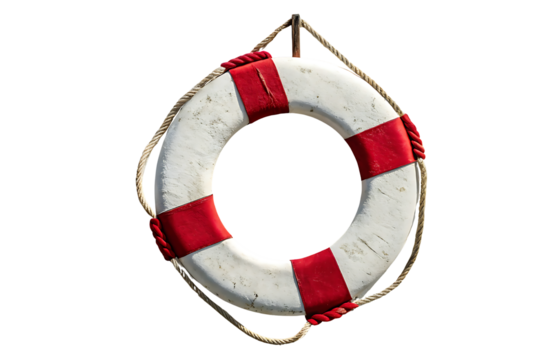 Lifebuoy isolated object, isolated on transparent background
