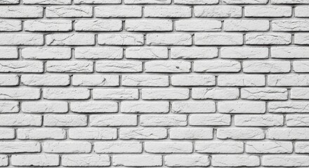 Fototapeta premium A seamless pattern of weathered white brick wall texture isolated on white background