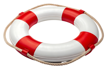 Lifesaver isolated closeup, isolated on transparent background