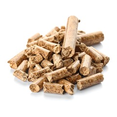 Pile of wood pellets