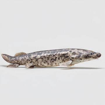 African lungfish realistic detailed fish isolated on transparent background