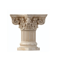 Obraz premium ancient greek columns in different styles, on a white background, vector graphics, 3d render, hyper-realistic, professional photography, high resolution, highly detailed, high definition