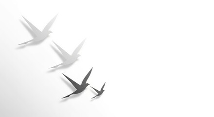 Flying Birds Minimalist Design.