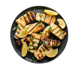 grilled halloumi cheese cake 