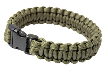 Paracord Survival Bracelet, isolated on transparent background