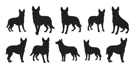 animals silhouettes vector illustration