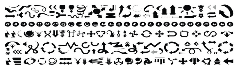 Big Set of Arrows vector illustration. arrows collection