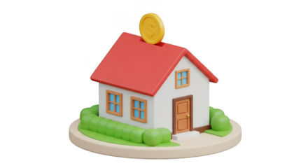 Animated house coin bank