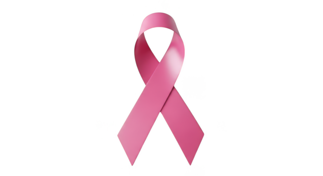 Awareness ribbon standing starkly against darkness