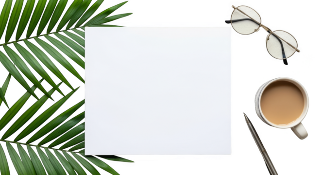 Blank page in a tropical setting