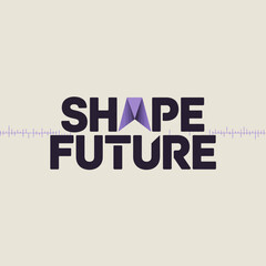 Modern graphic design typography featuring bold text shape future and abstract geometric element vector