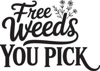 free weeds you pick. vector EPS file. 