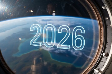 Imagine the possibilities of 2026 with Earth seen from space, a vision of the future for innovation, technology, and ambitious goals in cosmic exploration and development