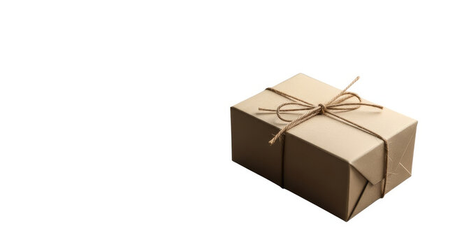 Gift wrapped in brown paper
