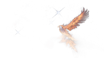 A celestial Phoenix with transparent background PNG 