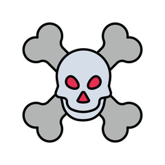Lethal icon with white background vector stock illustration