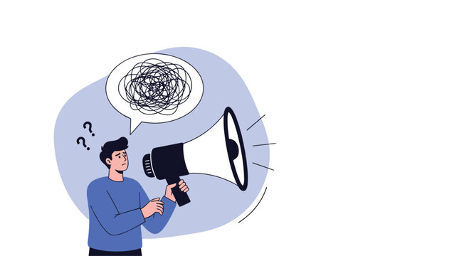 Communication breakdown and misunderstanding in the workplace causing confusion