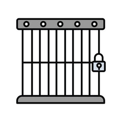 Lock icon with white background vector stock illustration