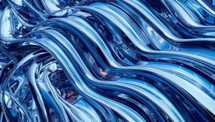 abstract background with blue waves