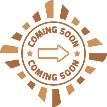 Coming Soon Vector Icon, Rubber Stamp, Badge, Emblem, Label Etc.