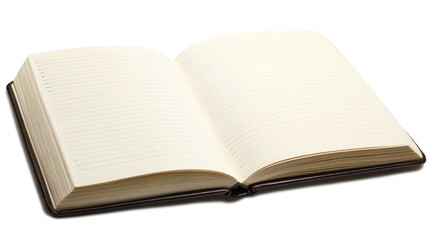 Open notebook with lined pages
