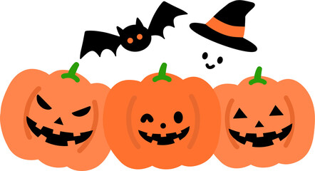 할로윈 호박과 유령
