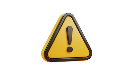 Yellow warning sign with exclamation point
