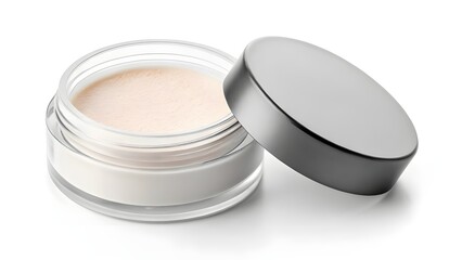 Loose Setting Powder Mini Jar Mockup in Travel Size | Blank Cosmetic Packaging Template for Makeup Branding, Beauty Advertising, and Professional Product Presentation