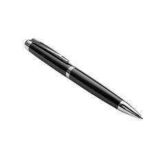 Sleek black pen, angled view