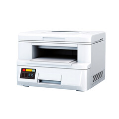 White multi-function printer, isolated