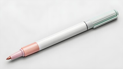 Fototapeta premium Elegant Color-Correcting Liquid Pen Mockup with Blank Design and Pastel Tip | Realistic Cosmetic Packaging Template for Branding, Advertising, and Professional Makeup Presentation