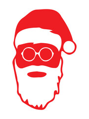 Santa Claus face illustration