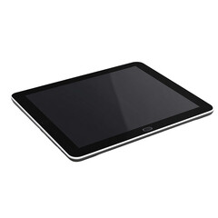 Tablet computer, angled view
