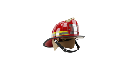 Detailed 3D Rendering of a Firefighter Helmet with Protective Features