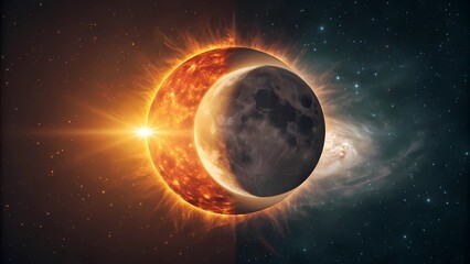 Fototapeta premium A planet and star